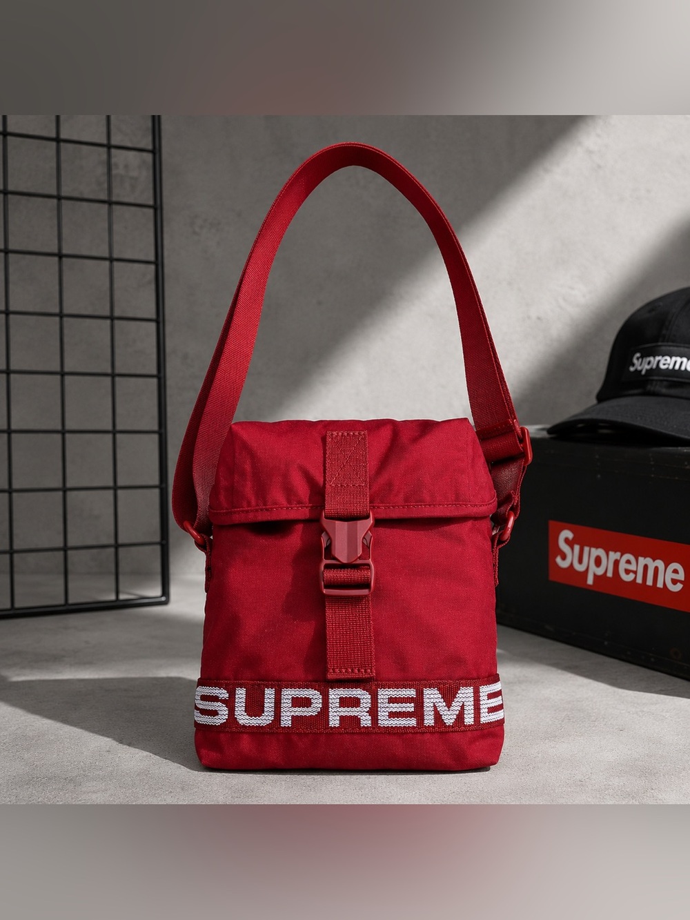 Supreme Field Side Bag Red Crossbody Logo Shoulder Bag
